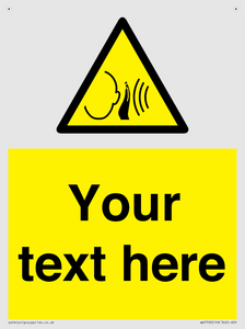 Custom warning sudden loud noise